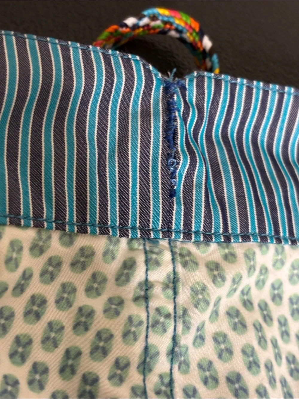 Robert Graham Men's Tropical Board Shorts Swim Trunks in Teal, Blue and Green 42